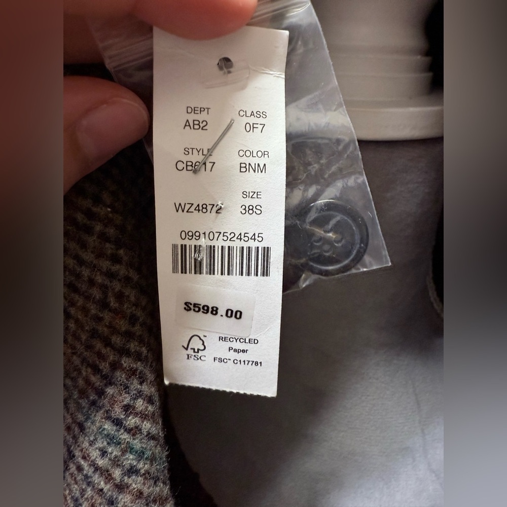 NWT JCREW Rivington topcoat in wool blend - Picture 7 of 7